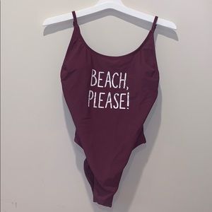 Adjustable strap one piece bikini